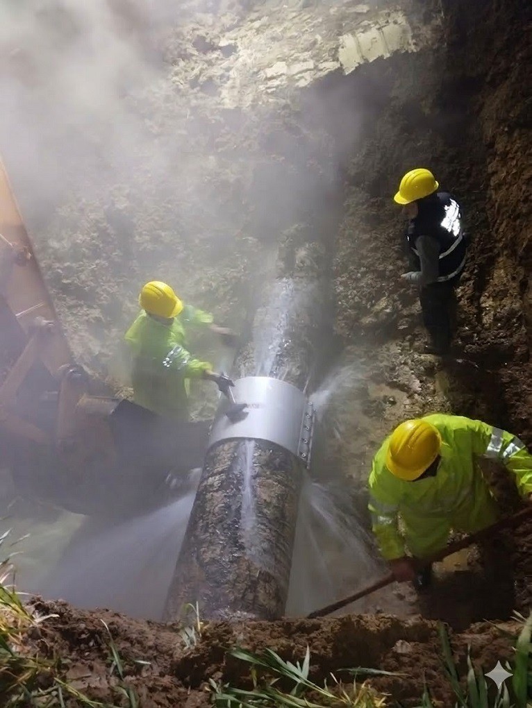 Hızlı müdahale su kesintisini önledi